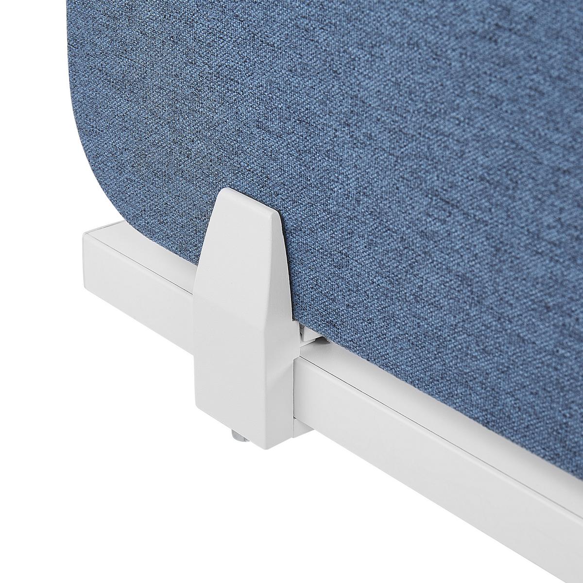 SCHREIBTISCHTRENNWAND 80 x 40 cm Blau Wally - Blau, Textil (80/40/2cm) - Beliani