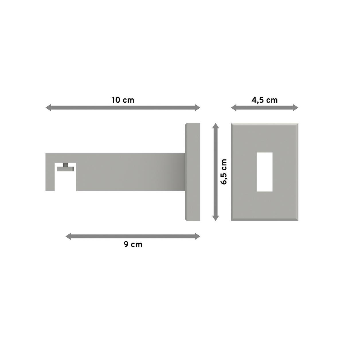 TRÄGER FÜR GARDINENSTANGEN INNENLAUF 14x35 mm, Smartline 1-läufig, Weiß - Weiß, Metall (10/6.5/4.5cm) - INTERDECO