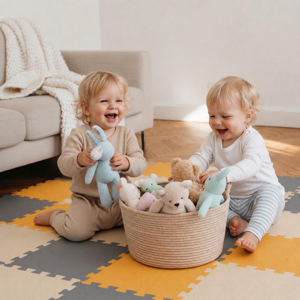 SPIELMATTE ab Null - 270/90 cm Puzzlematte Grau - Multicolor, Kunststoff (30/30cm) - Littletom