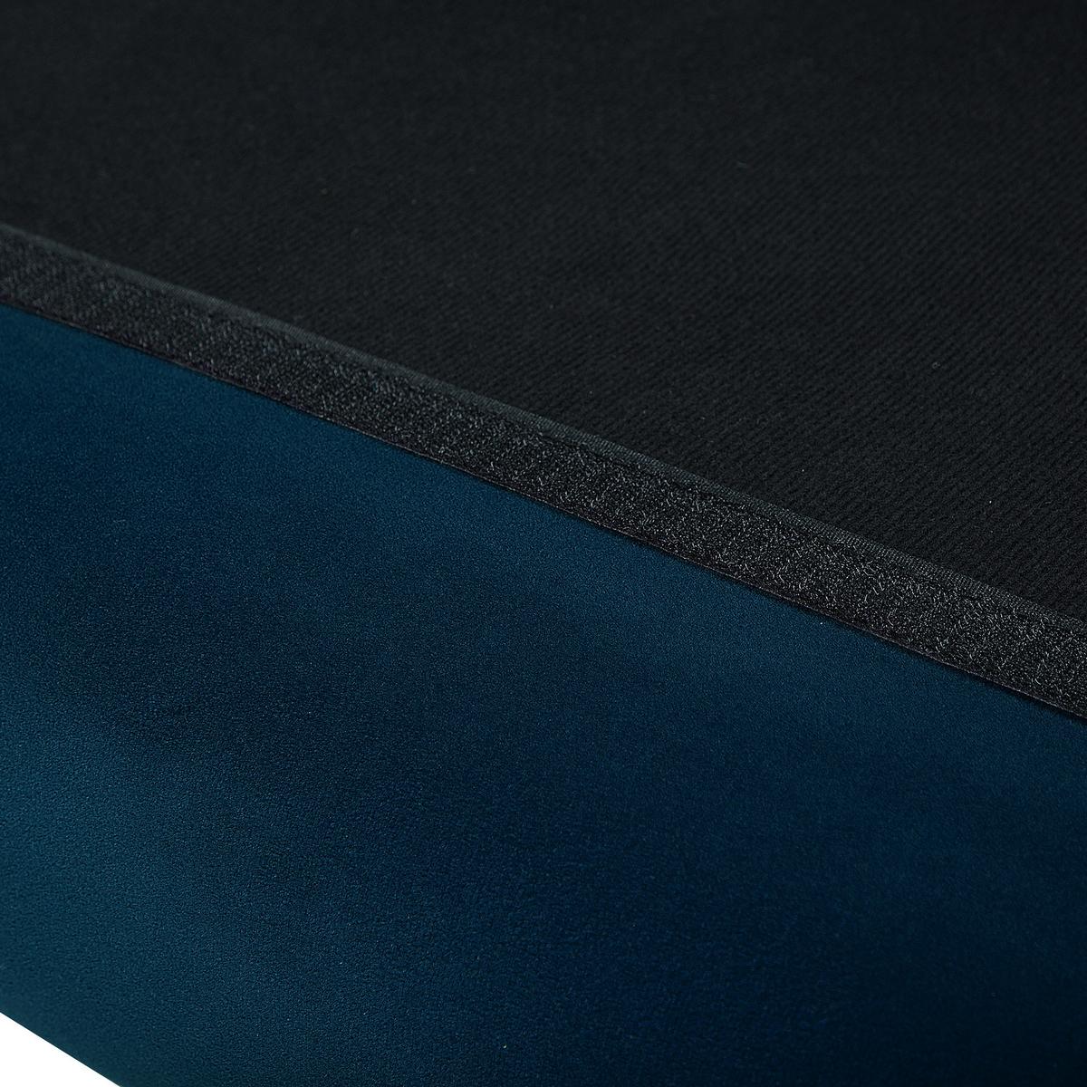 3-SITZER-SOFA Samtstoff Marineblau Bodo - Hellblau, Textil (188/84/85cm) - Beliani