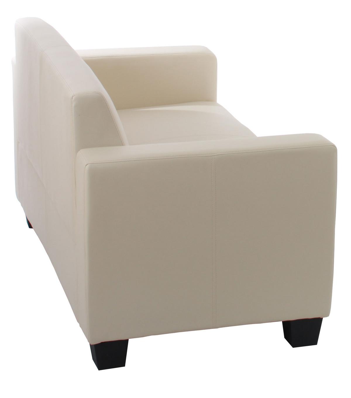 SOFA-GARNITUR Cremeweiß - Creme/Weiß, Textil (136/76/72cm) - MCW