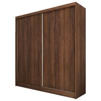 SCHWEBETÜRENSCHRANK SOFIA 200/216/61 cm Modern Kleiderschrank 2-türig Nussbaumfarben - Nussbaumfarben, Holzwerkstoff (200/216/61cm) - MASSENO