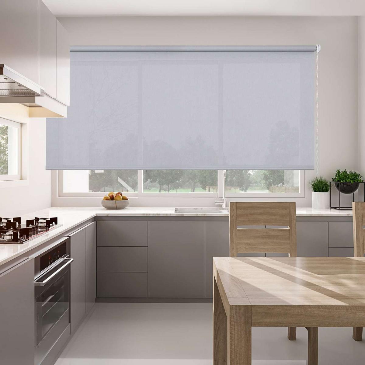SCREEN-ROLLO| Grau, 80 cm x 180 cm - Grau, Kunststoff (80/180cm) - STORESDECO