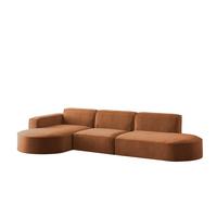 ECKSOFA Palma In Noel - Rot, Holzwerkstoff/Textil (296/165cm) - Fun Möbel