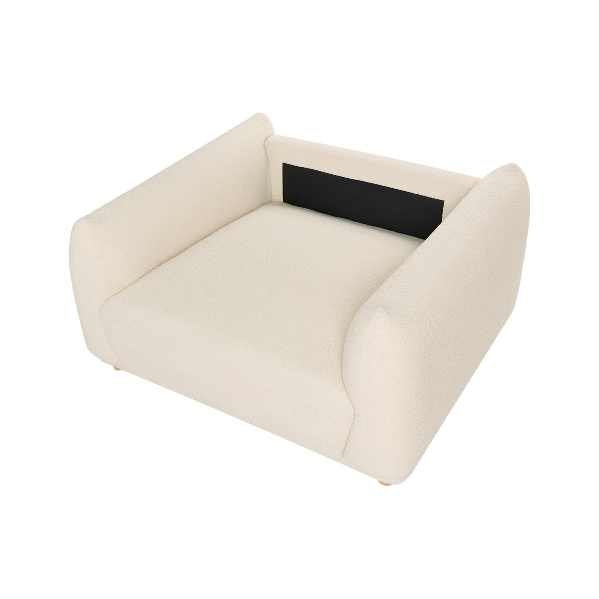 SESSEL Bouclé Cremeweiß Jubek - Weiß, Textil (120/81/104cm) - Beliani