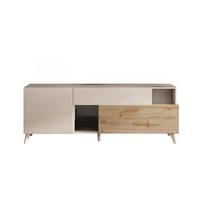 TV-MÖBEL mit 2 Türen, 1 Schublade und 2 Nischen - Mala - 181/43/67 cm - Beige, Holzwerkstoff (43/67/43cm) - Calicosy