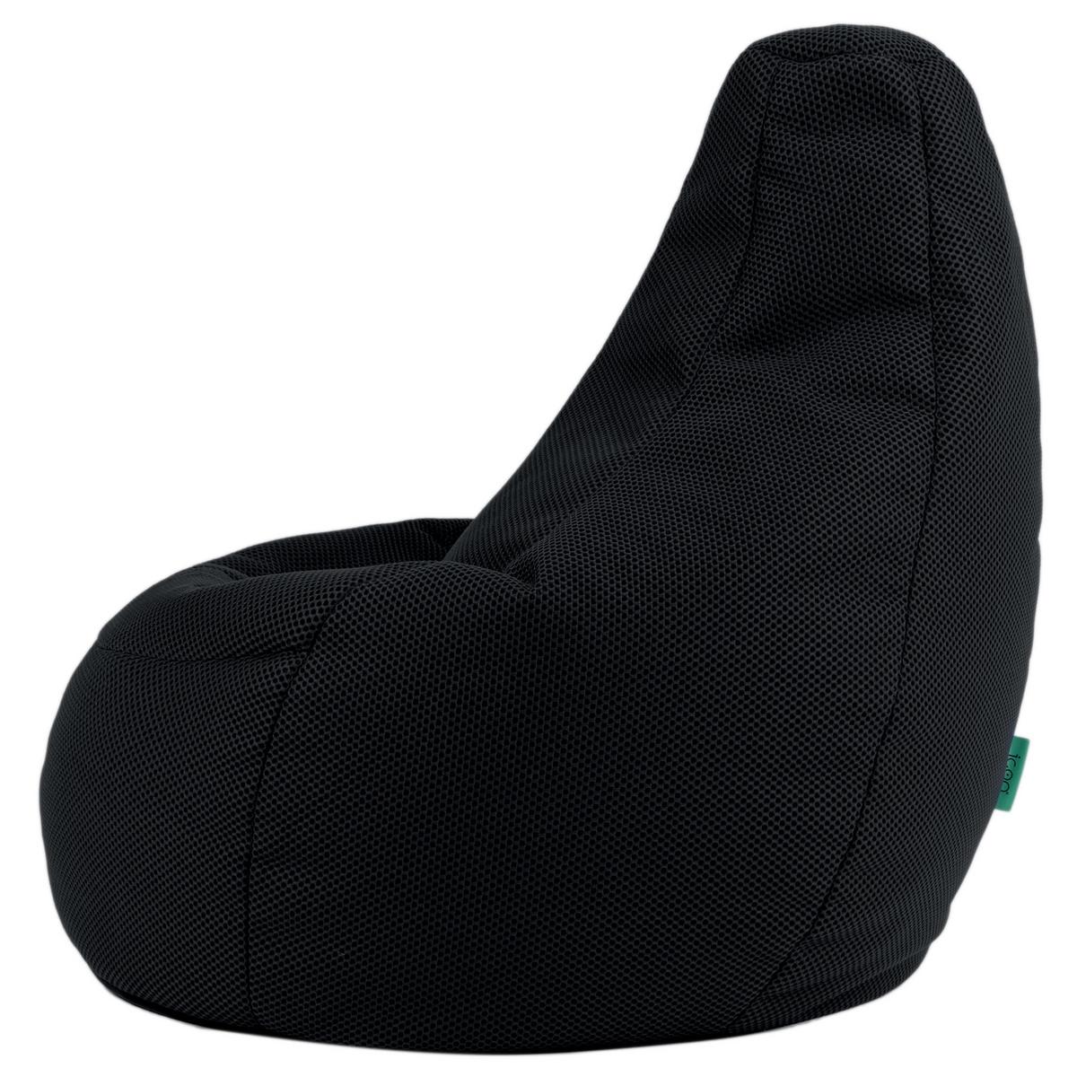 SITZSACK Dalton Techmesh Gaming XXL - Schwarz, Textil (94/85/92cm) - icon
