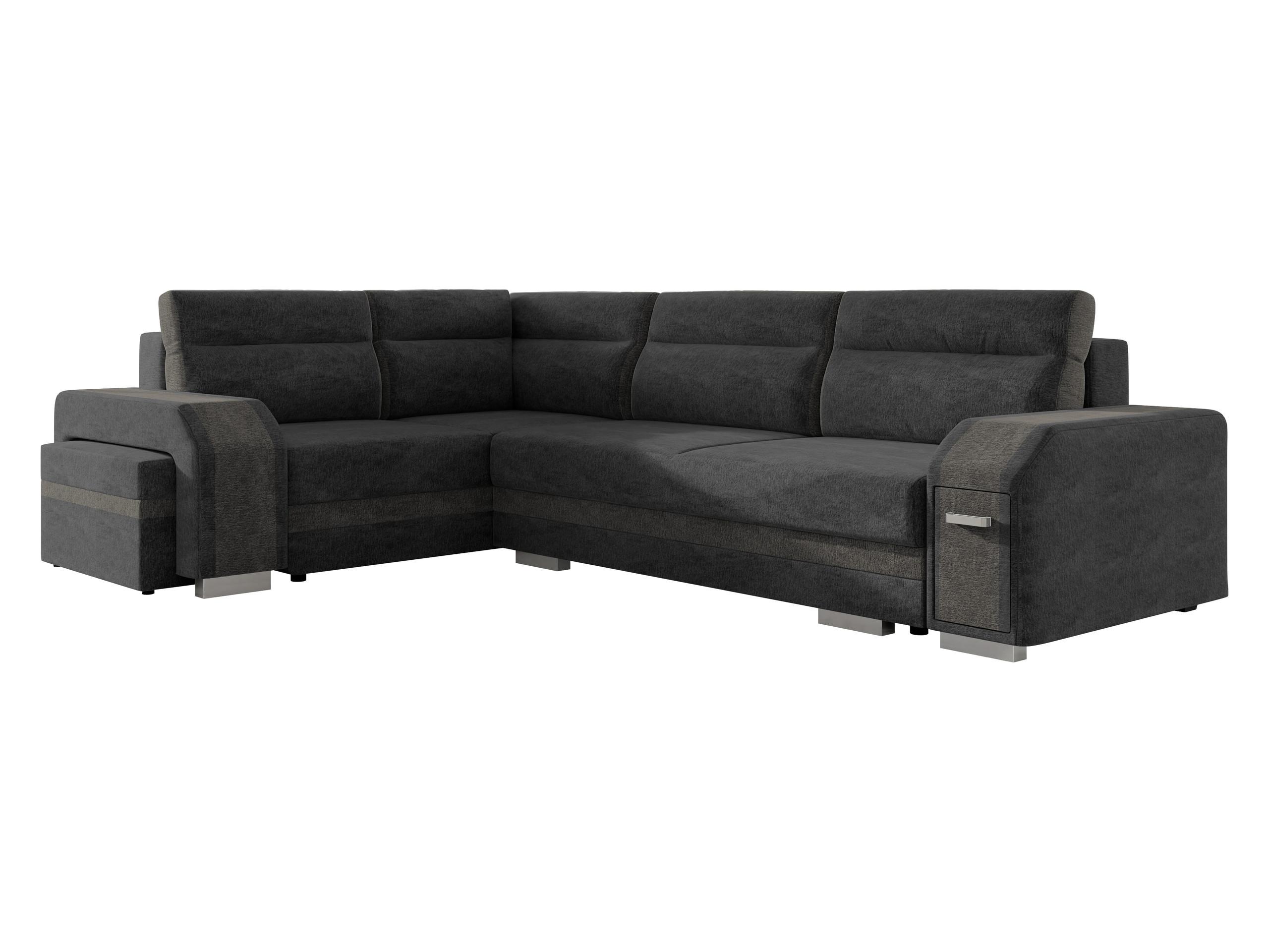 ECKSOFA Assan, Seite: Links - Chromfarben/Dunkelgrau, Holz/Kunststoff (305/205cm) - MIRJAN24