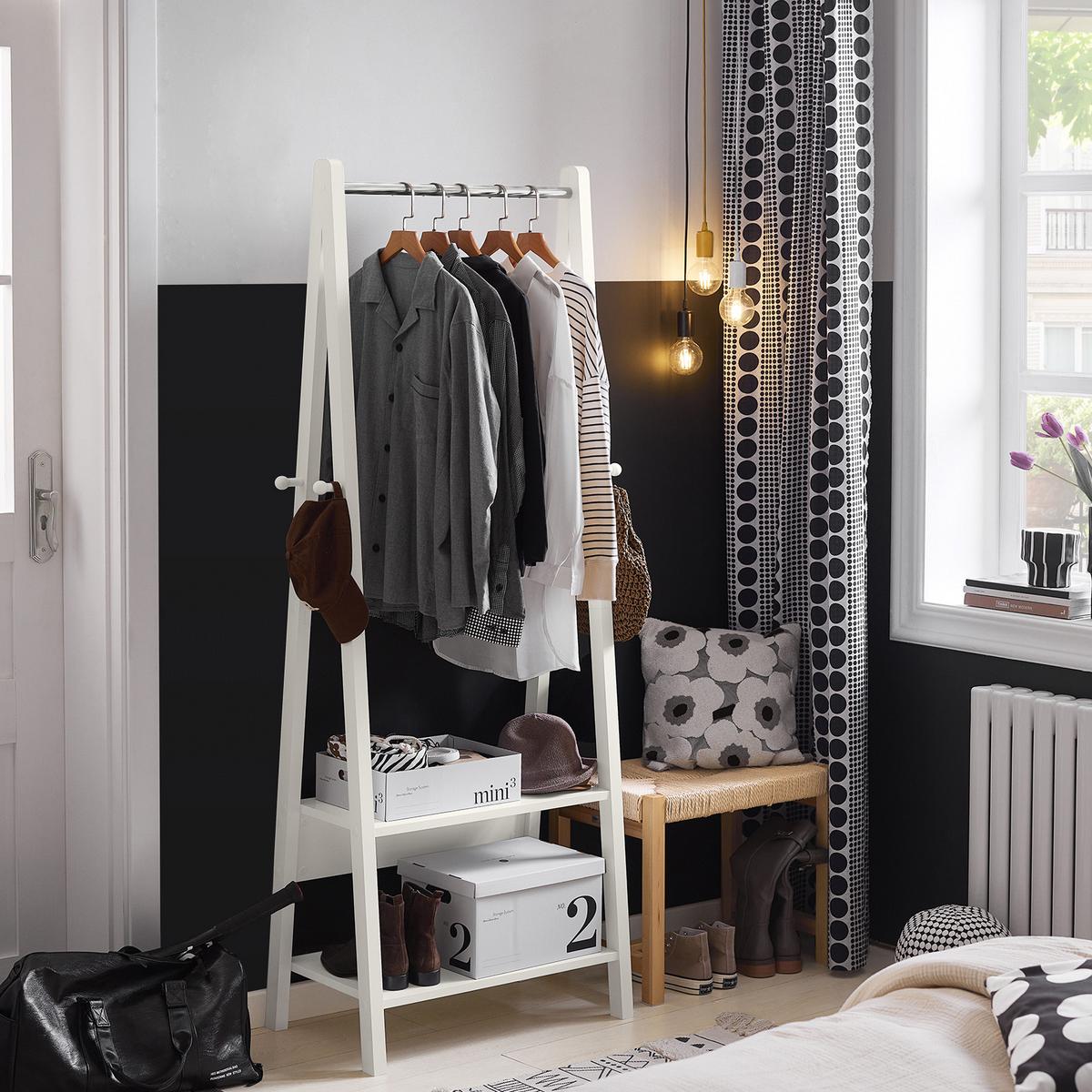 TELESKOP GARDEROBEN SYSTEM - Weiß, Holzwerkstoff (66/180/39cm) - SoBuy