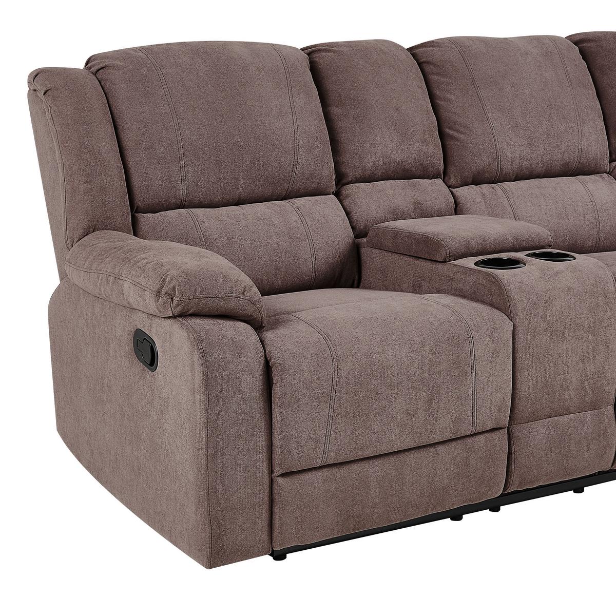 ECKSOFA Polsterbezug Taupe Rokke - Taupe, Textil (233/200cm) - Beliani