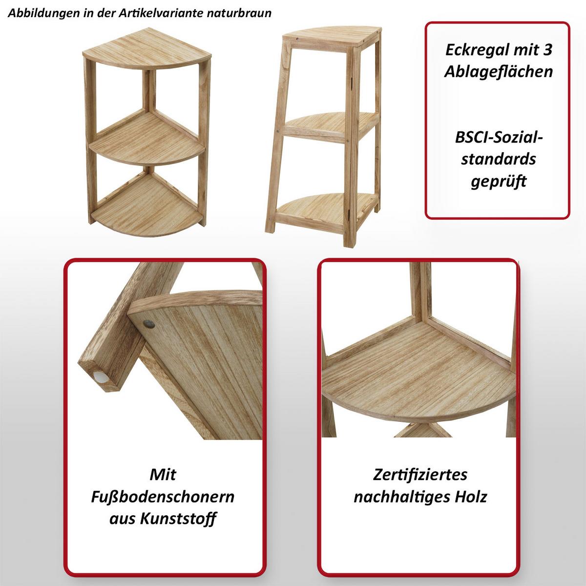 ECKREGAL Braun - Braun, Holz (37/81/34cm) - MCW