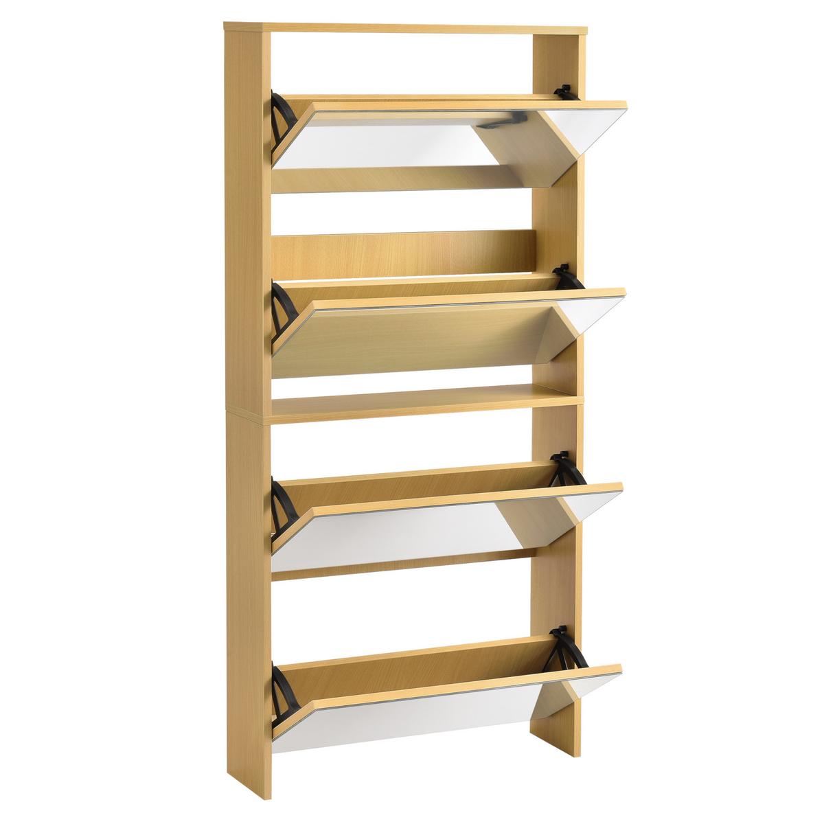 SCHUHKIPPER Vogar - Eichefarben, Holzwerkstoff (63/134/17cm) - [en.casa]