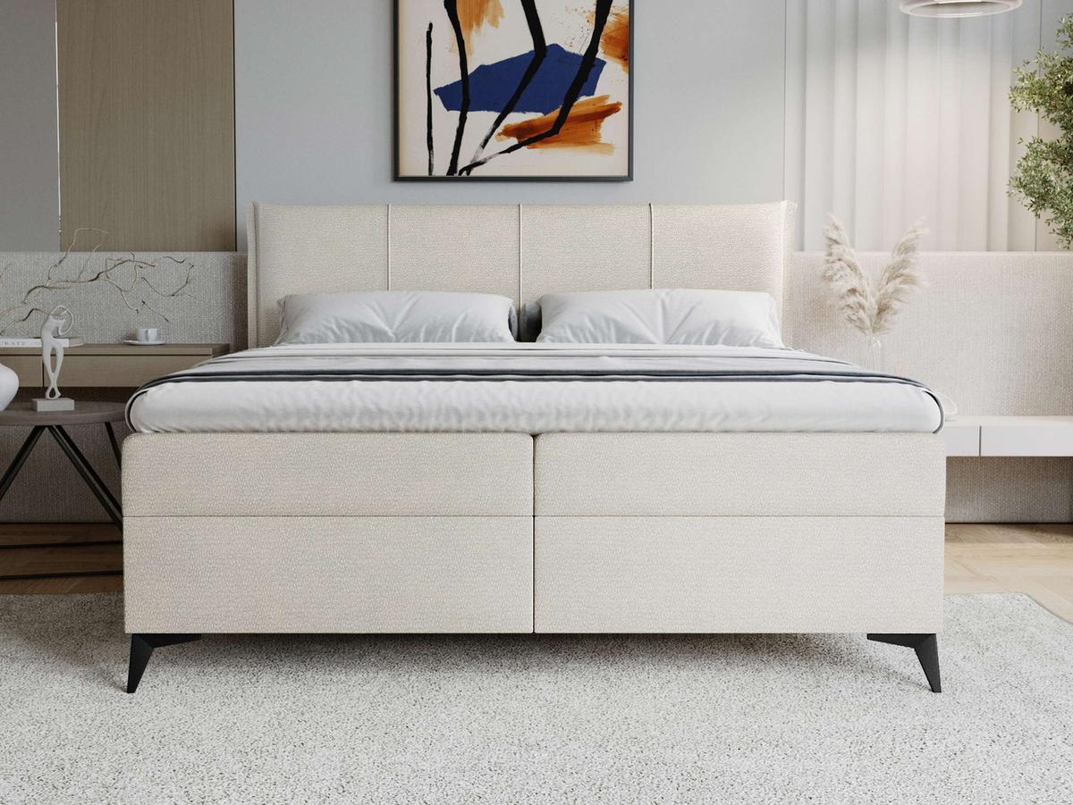 BOXBETT Eco Bis - H3 - Creme/Schwarz, Holz/Holzwerkstoff (160/200cm) - MIRJAN24