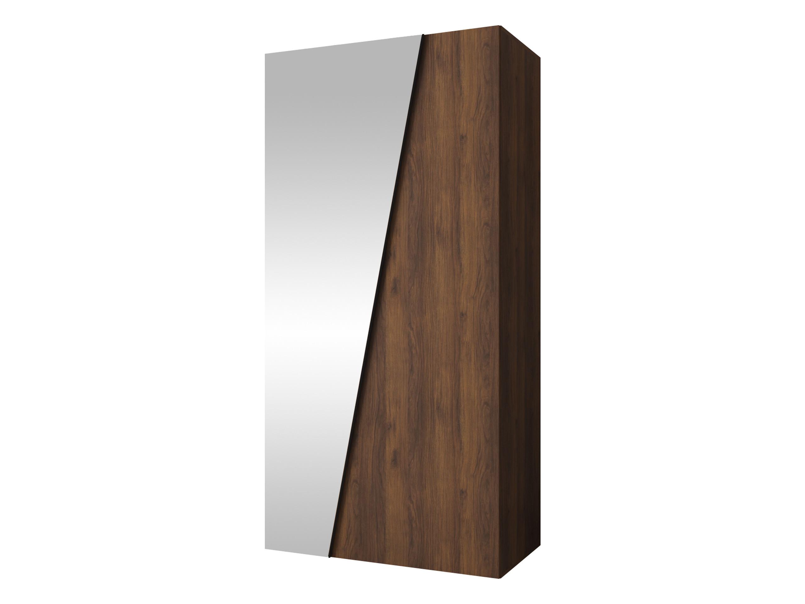 DREHTÜRENSCHRANK Zen 1L 100 cm - Nussbaumfarben/Schwarz, Holzwerkstoff/Kunststoff (100/202/50cm) - MIRJAN24