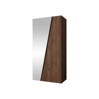 DREHTÜRENSCHRANK Zen 1L 100 cm - Nussbaumfarben/Schwarz, Holzwerkstoff/Kunststoff (100/202/50cm) - MIRJAN24