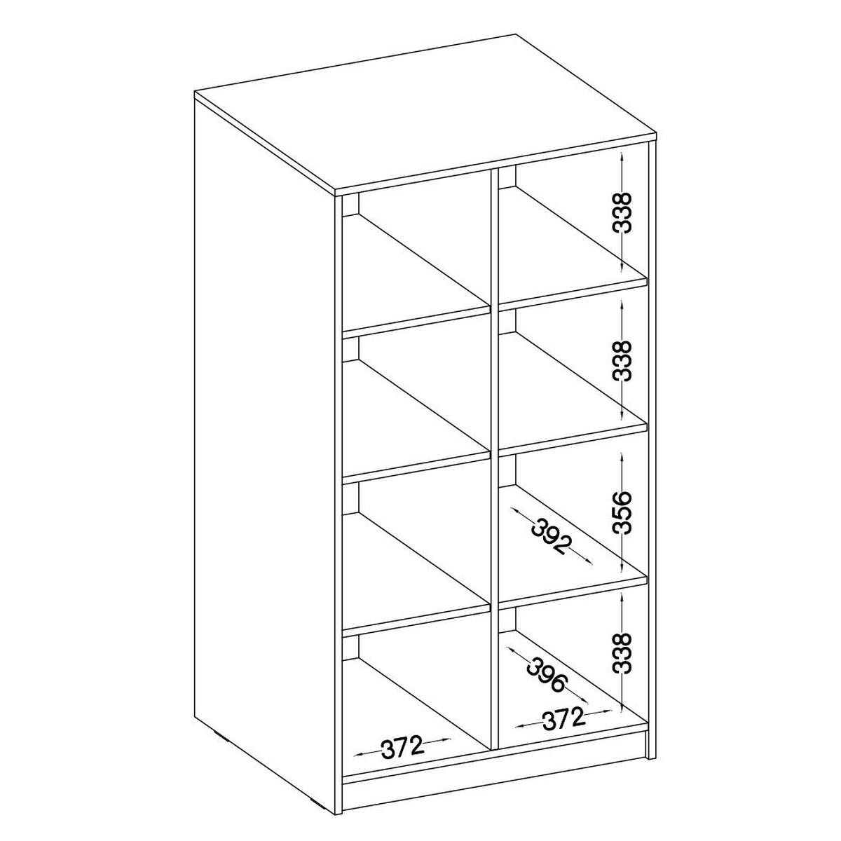 DREHTÜRENSCHRANK MALTESA 79,9/153,6/42cm 2-türig Grau - Eiche Artisan/Grau, Holzwerkstoff (79.9/153.6/42cm) - MASSENO