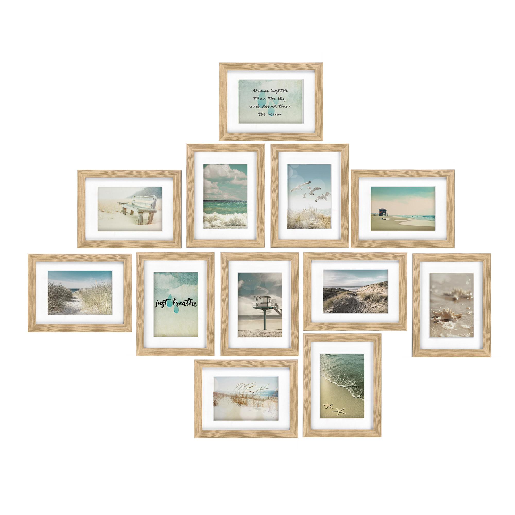 BILDERRAHMEN Ocean MDF Eiche (12tlg) - Eichefarben, Holzwerkstoff (24/21cm) - BoMoe