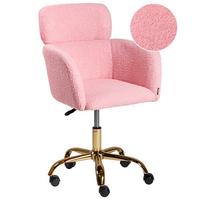 SCHREIBTISCHSTUHL Bouclé Rosa Alena - Pink, Textil (60/84/60cm) - Beliani