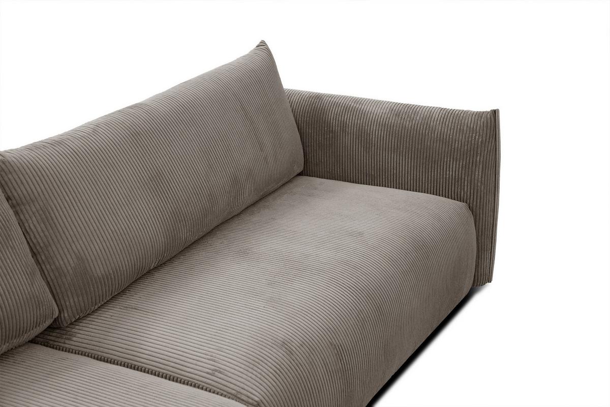 ECKSOFA TAUER 5-Sitzer, taupe - Taupe/Schwarz, Holzwerkstoff/Kunststoff (174/292cm) - Wozimo