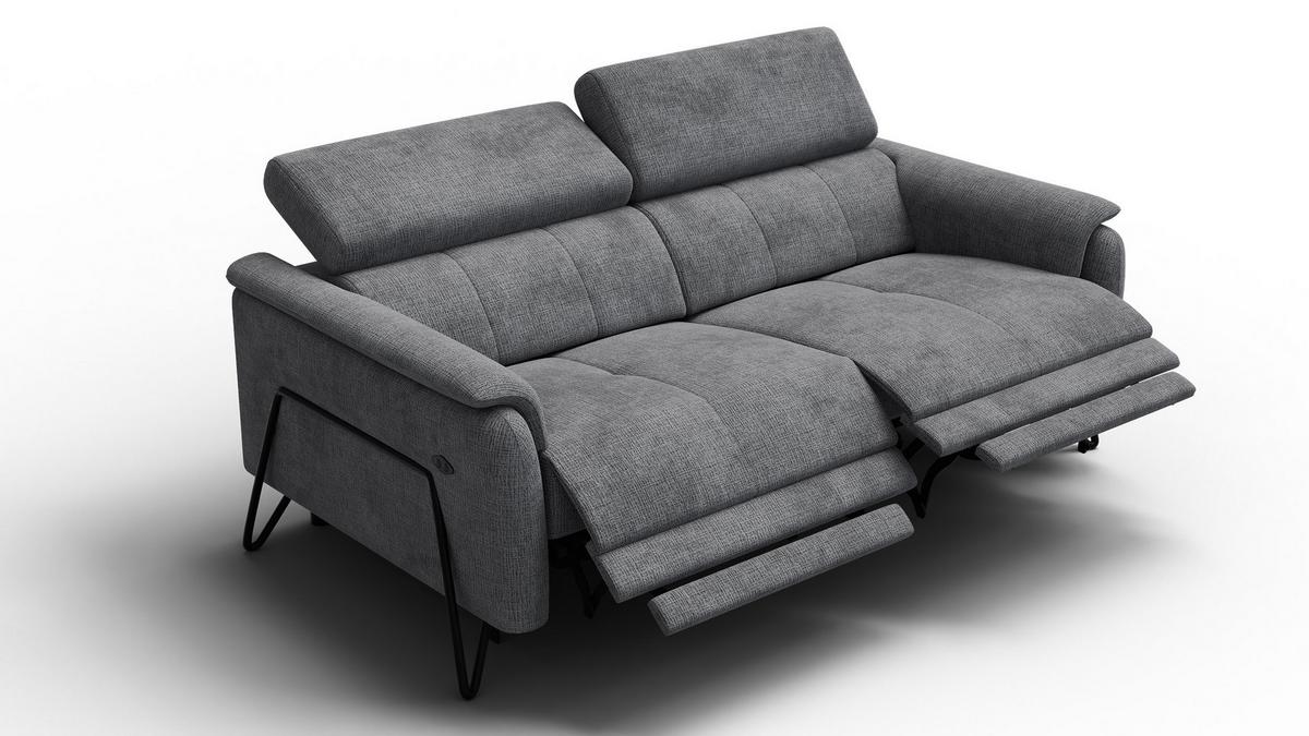 RELAXSOFA RODEN 3-Sitzer, dunkelgrau - Dunkelgrau, Holz/Textil (194/82/103cm) - Wozimo
