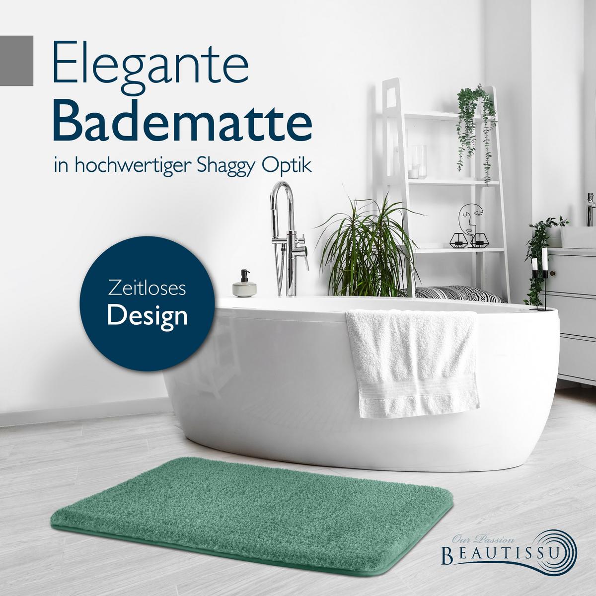 VORLEGER MATTE BeauMare FL 70/120cm Mintgrün - Mintgrün, Textil (70/120cm) - Beautissu 