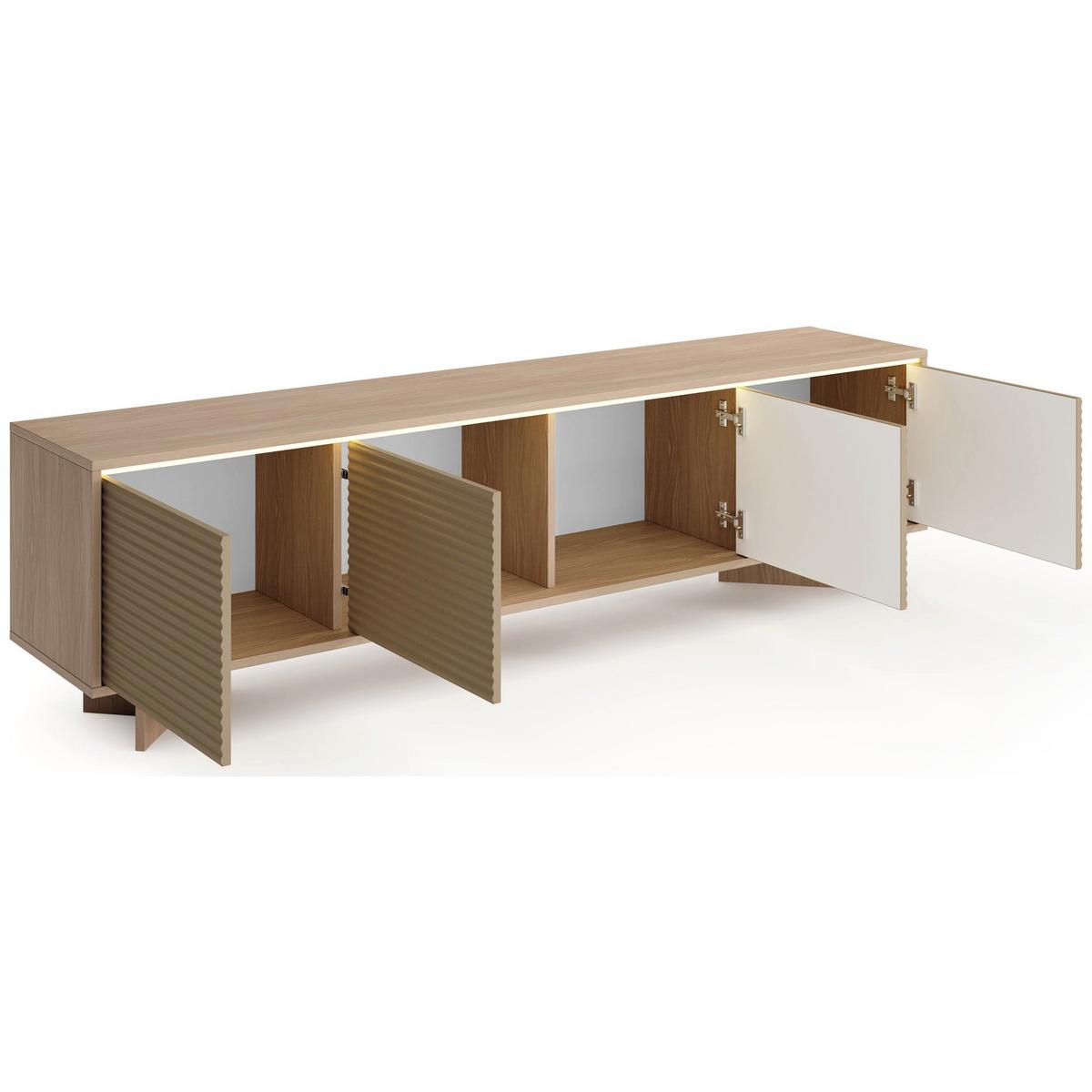 TV-LOWBOARD Semi 203 cm - Beige, Holzwerkstoff (203.9/54.4/40cm) - Selsey