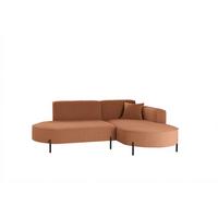 ECKSOFA Valencia Xs - Kupferfarben, Holzwerkstoff/Textil (236/165cm) - Fun Möbel