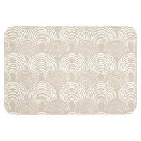 BADEMATTE Wellen - Textur - Beige Badvorleger 90x60 cm - Kaschmir, Textil (90/60cm) - OnlyWow