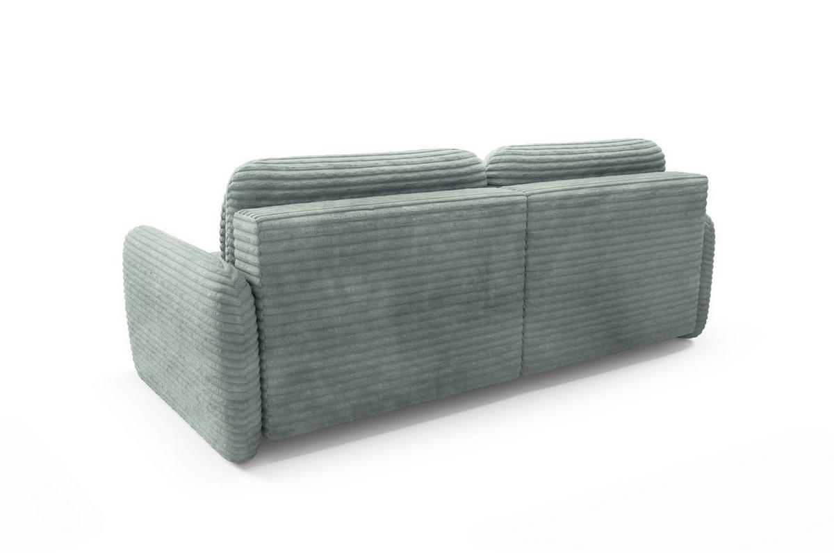 ECKSOFA Simone Mit Schlaffunktion - Grün, Holzwerkstoff/Textil (240/165cm) - Fun Möbel