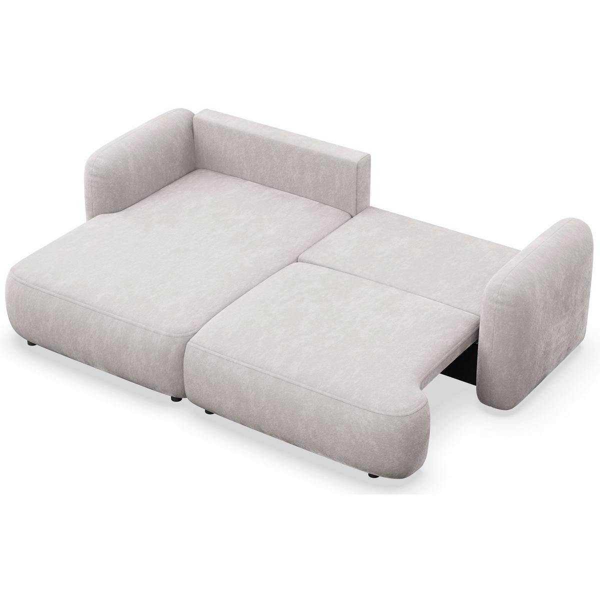ECKSOFA Tvoya grau-beige Chenille - Taupe/Schwarz, Kunststoff/Textil (267/175cm) - Selsey