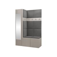GARDEROBEN-SET Orion X - Kaschmir/Grau, Holzwerkstoff/Kunststoff (124/186/46cm) - MIRJAN24