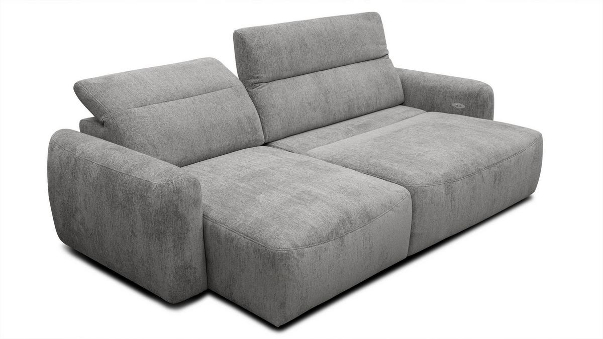 ECKSOFA NERO 4-Sitzer, platingrau - Schwarz/Grau, Holz/Textil (272/81/159cm) - Wozimo