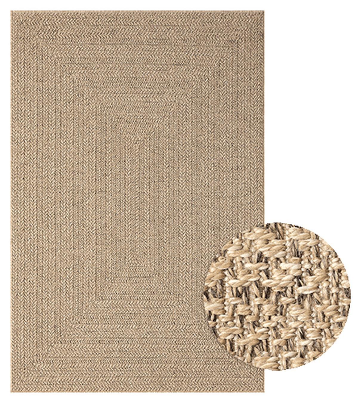 FLACHWEBTEPPICH Bordüre CORDEV Polypropylen Natur 300 x 400 cm - Beige, Textil (300/400cm) - KADIMA DESIGN