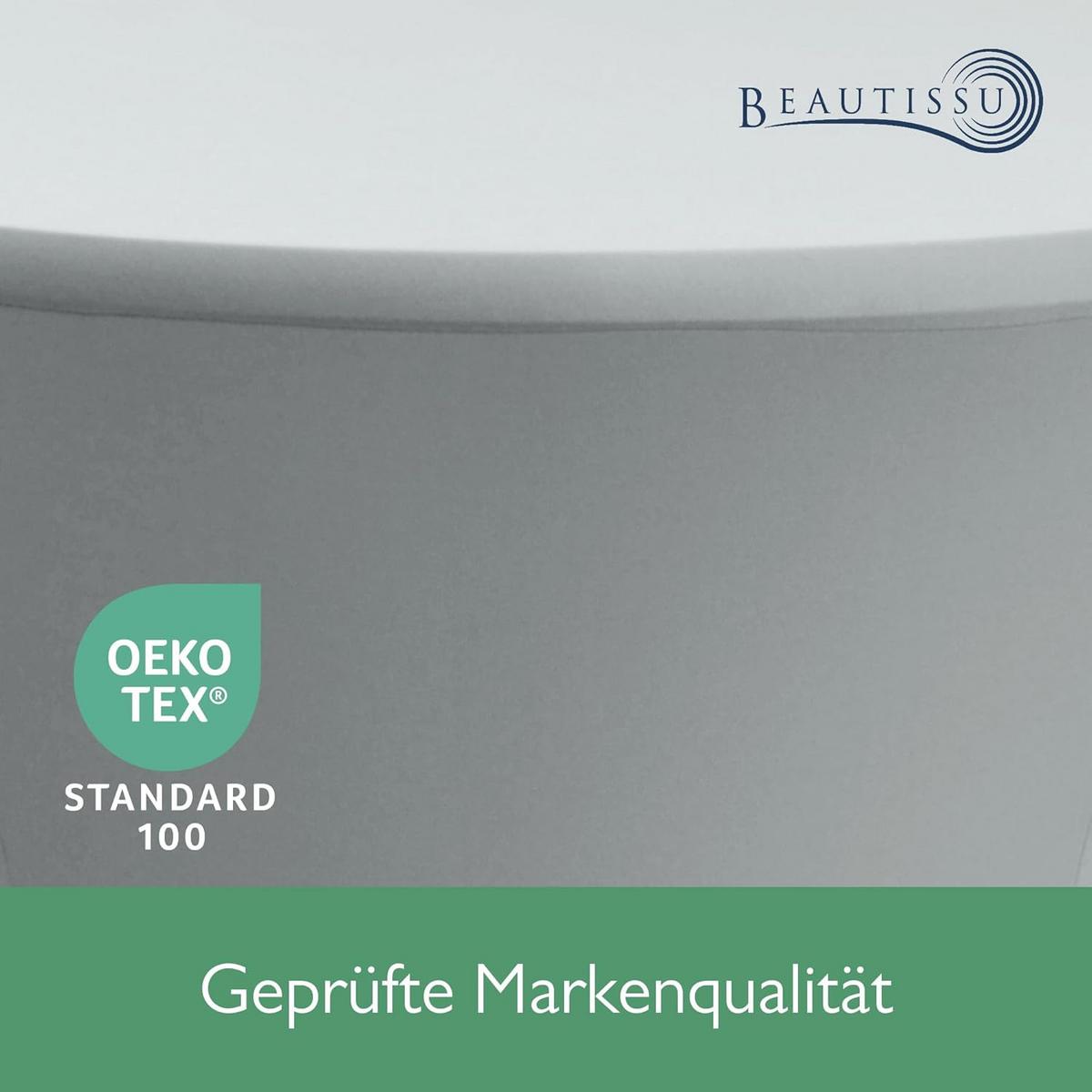STEHTISCHHUSSE Stella Ø 70cm Silber (2tlg) - Silberfarben, Textil (70/120cm) - Beautissu 