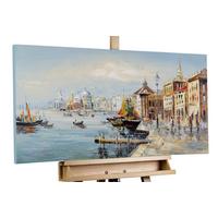 ÖLGEMÄLDE 100/50 cm - Blau, Holz/Textil (100/50cm) - KUNSTLOFT