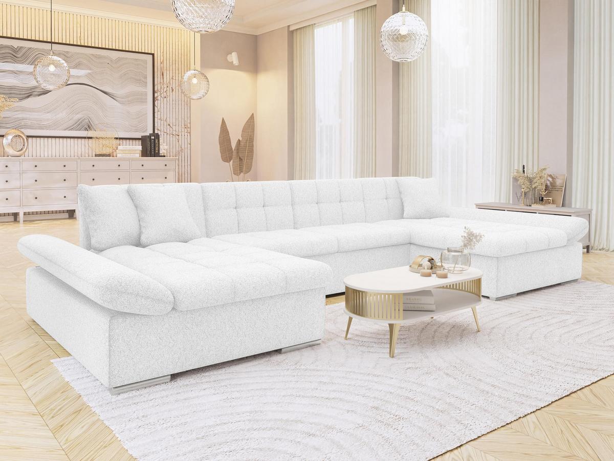 WOHNLANDSCHAFTEN Alia - Creme, Holz/Textil (360/75/160cm) - MIRJAN24