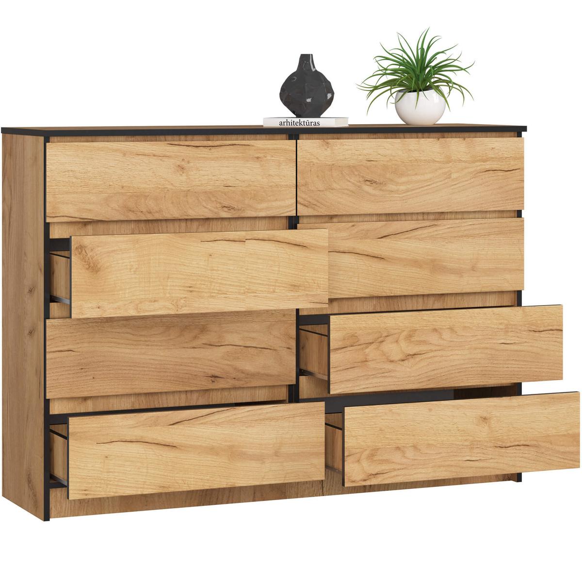 KOMMODE Eiche Craft 99/138/40 - Eiche San Remo, Holzwerkstoff (138/99/40cm) - RAUMHIRSCH FURNITURE