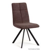 ESSZIMMERSTUHL (8er-Set) Davyd 47x92x60 Schwarz/Braun - Schwarz/Braun, Kunststoff (60/92/47cm) - 58aufmkessel