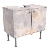 WASCHBECKENUNTERSCHRANK Onyx Marmor 60/55/35 cm - Grau, Holzwerkstoff (60/55/35cm) - Bilderwelten