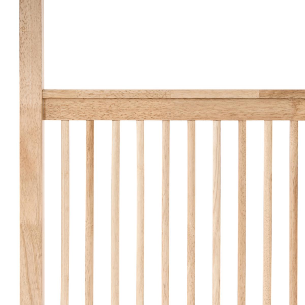 HIMMELBETT 180/200 cm Hellbraun Harfleur - Hellbraun, Holz (180/200cm) - Beliani