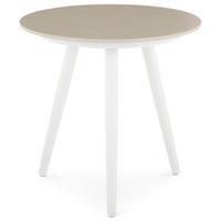 BEISTELLTISCH ROSALIA - Beige/Weiß, Metall (46/46/45cm) - IDIMEX