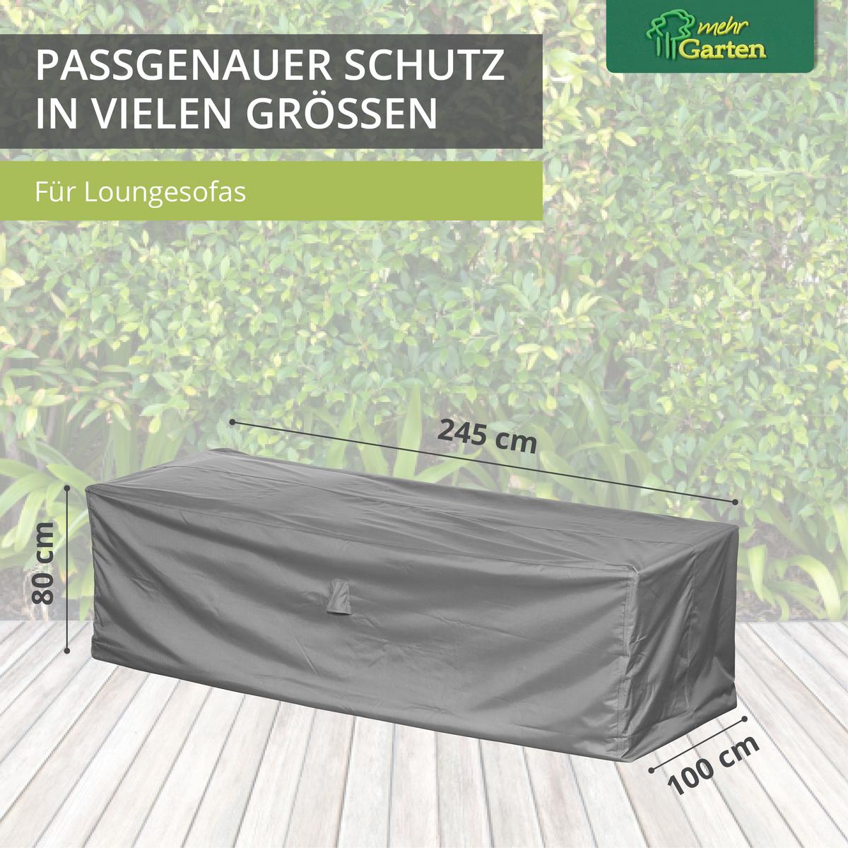 SCHUTZHÜLLE für Loungesofa SHP-20112 - Grau, Kunststoff (245/80/100cm) - mehr Garten