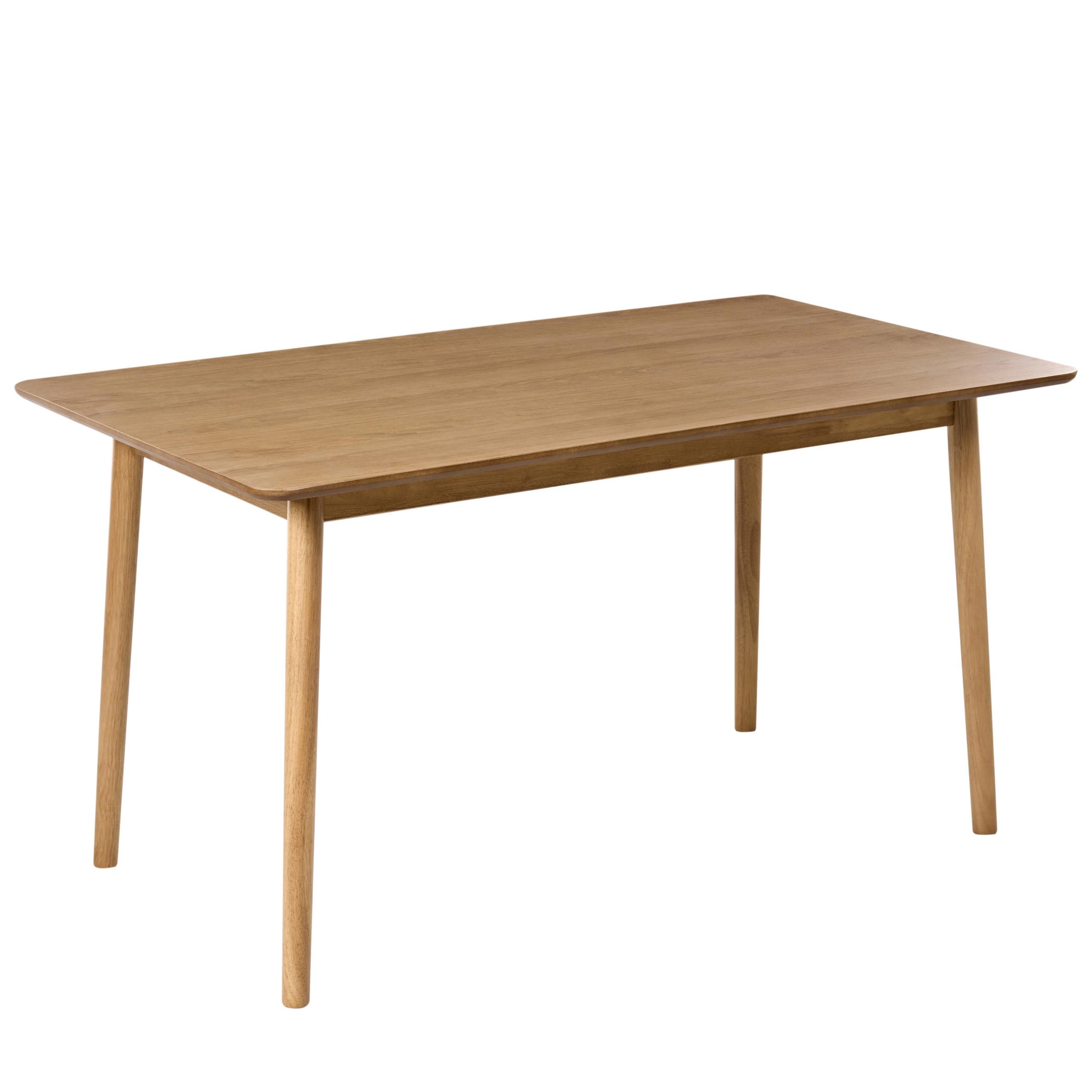 ESSTISCH Helle Eiche 140/80 cm Elvyn - Hellbraun, Holzwerkstoff (140/80/74cm) - Beliani