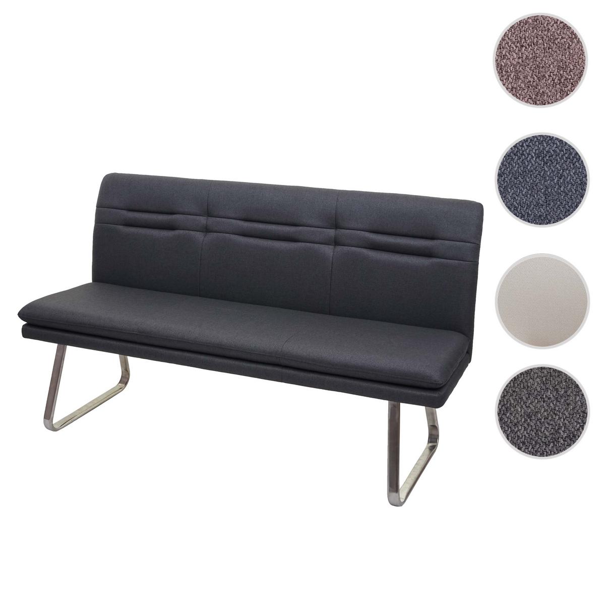 SITZBANK Grau, Silber - Silberfarben/Grau, Textil (160/90/59cm) - MCW