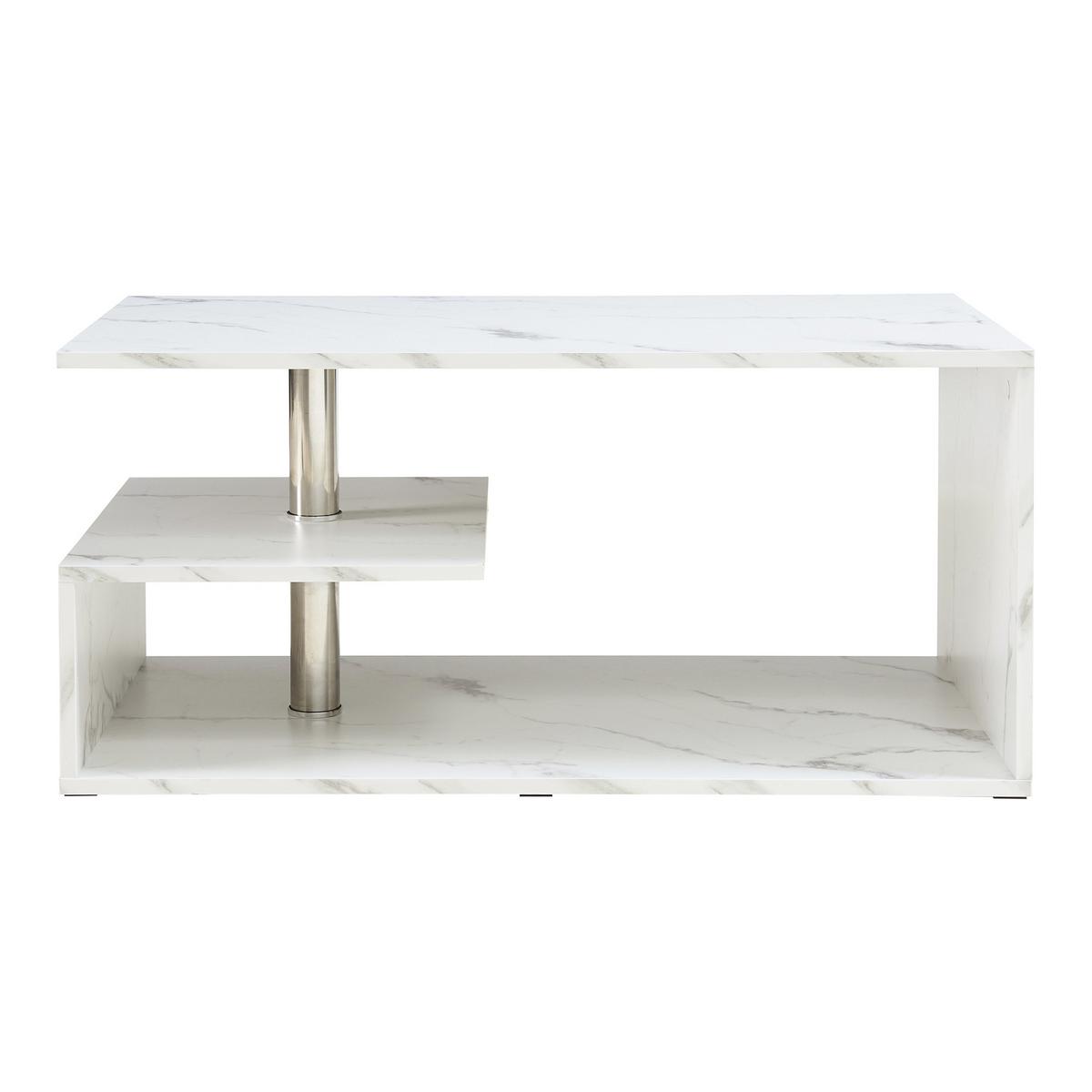 COUCHTISCH Haarlem 50/90/41 - Weiß, Holzwerkstoff (90/50/41cm) - [en.casa]