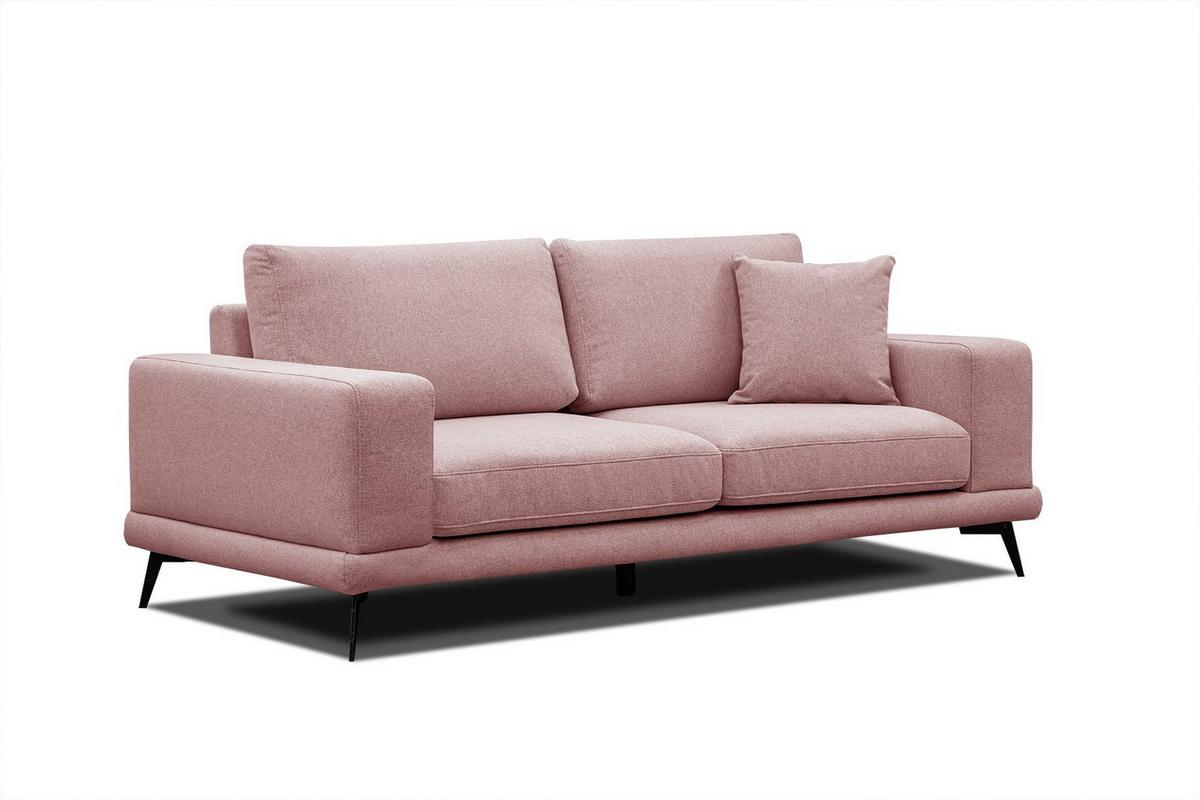 SOFA MEDIOLANE 2,5-Sitzer, hellrot - Hellrot, Holzwerkstoff/Textil (203/87/96cm) - Wozimo