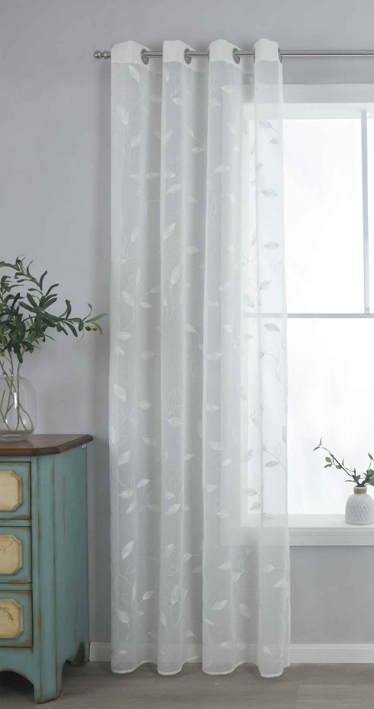 VORHANG BAMBERG HxB 175x140 cm Weiß - Weiß, Textil (140/175/1cm) - Gardinenbox