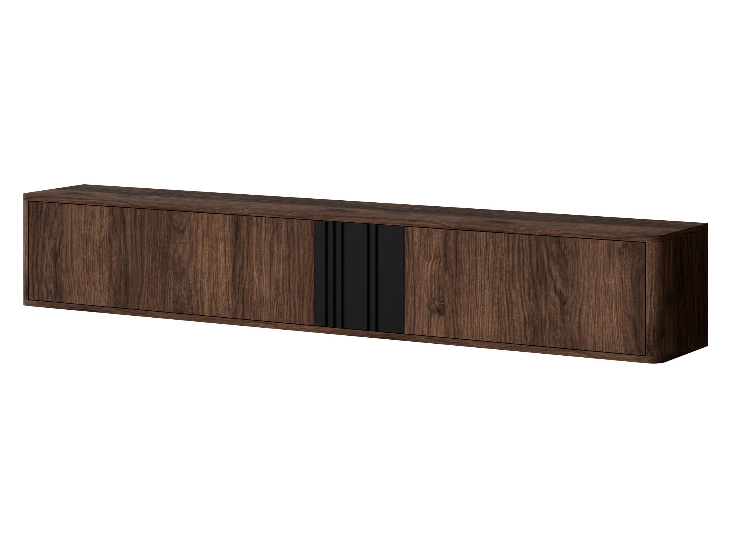 TV-LOWBOARD Philippe 190 - Nussbaumfarben/Schwarz, Holzwerkstoff (190/30/31cm) - MIRJAN24