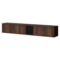 TV-LOWBOARD Philippe 190 - Nussbaumfarben/Schwarz, Holzwerkstoff (190/30/31cm) - MIRJAN24