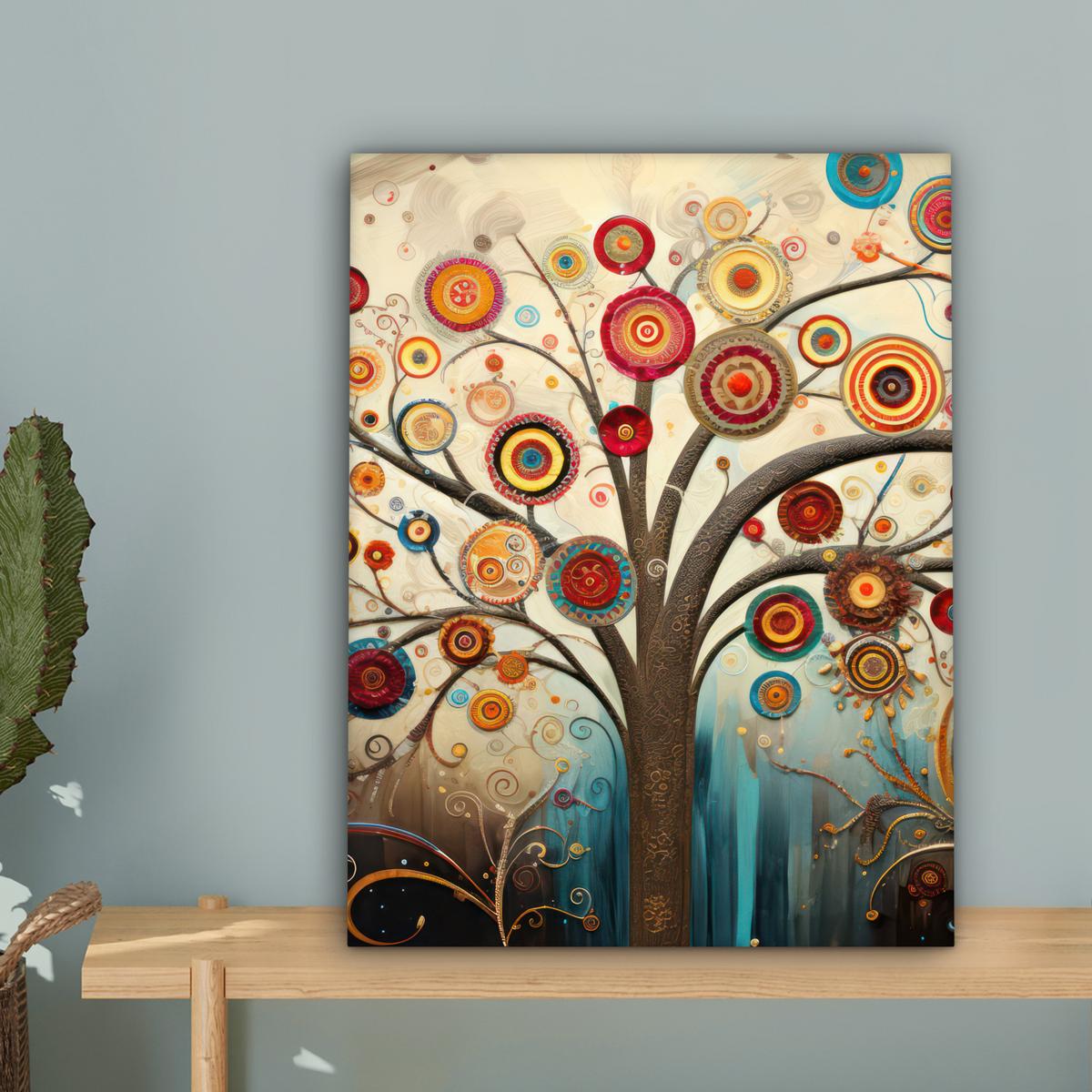 LEINWANDBILD Baum - Baum des Lebens - Farbe Room Decor 30x40 cm - Braun, Textil (30/40cm) - MuchoWow